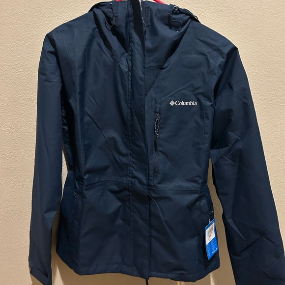 Columbia Jackets & Blazers - Columbia Navy Hooded Outdoor Jacket